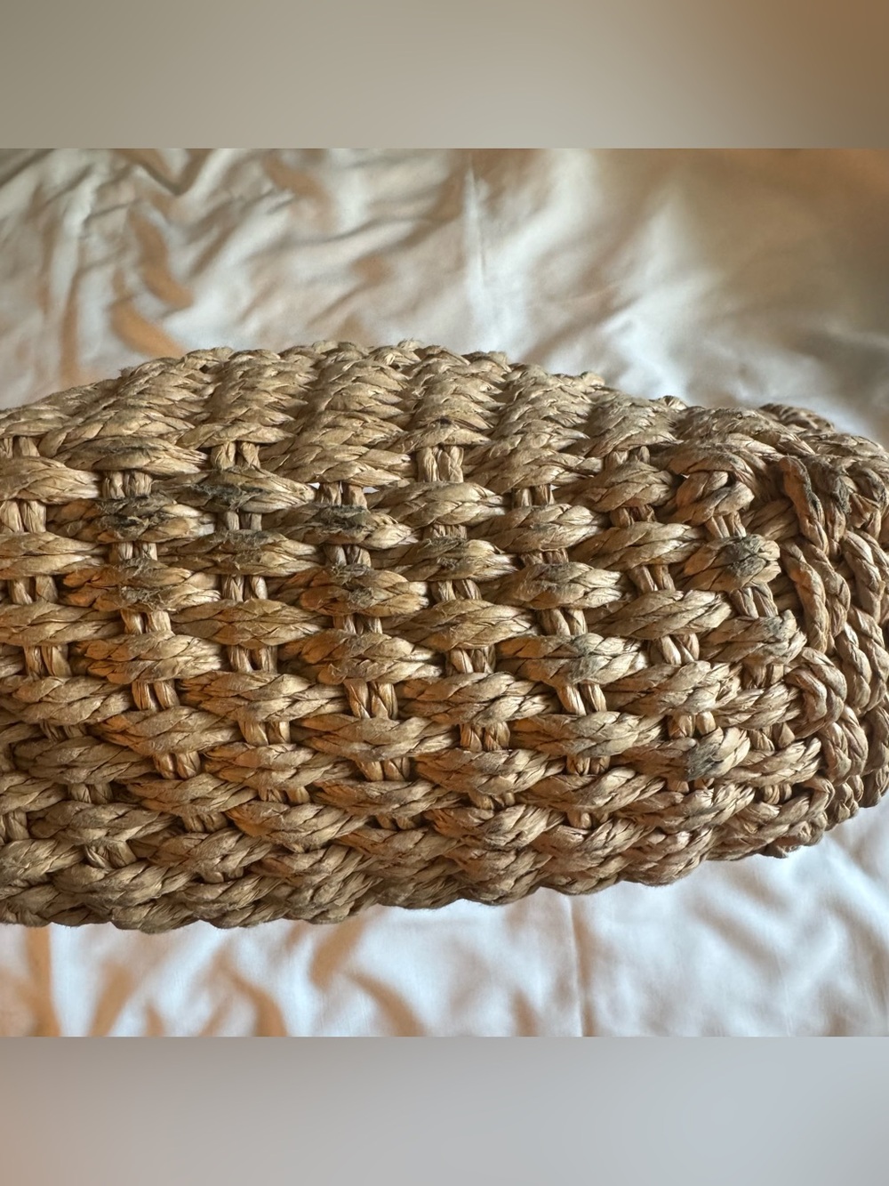 Forever 21 Woven Straw Tote Bag in Tan - Casual Summer Beach Bag - Picture 6 of 6